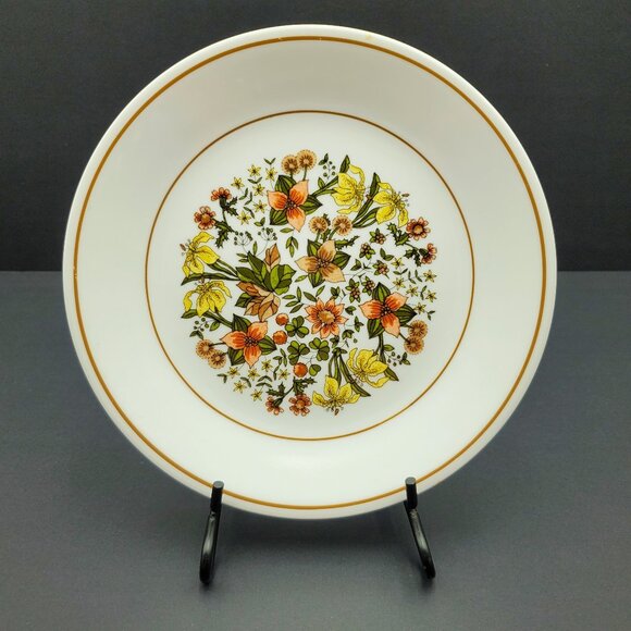 Corelle Indian Summer Luncheon Plates Corning Autumn Floral Salad Plates - Picture 4 of 12